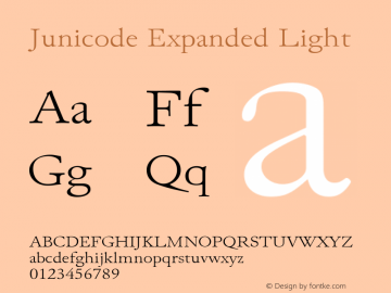 Junicode Expanded Light Version 2.000 beta图片样张