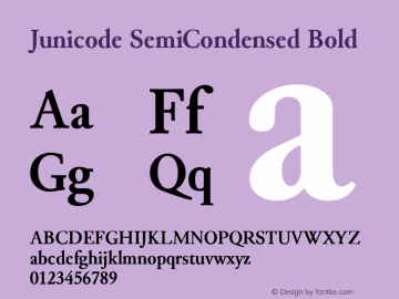 Junicode SemiCondensed Bold Version 2.000 beta图片样张