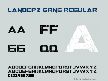 LANDEPZ GRNG Version 1.00;September 5, 2021;FontCreator 11.5.0.2427 32-bit图片样张
