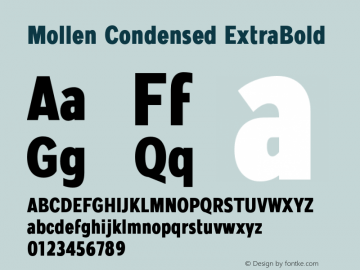 MollenCondensed-ExtraBold Version 1.000图片样张