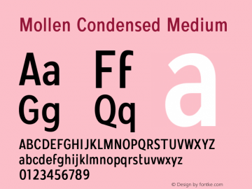 MollenCondensed-Medium Version 1.000图片样张