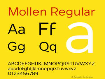 Mollen-Regular Version 1.000图片样张