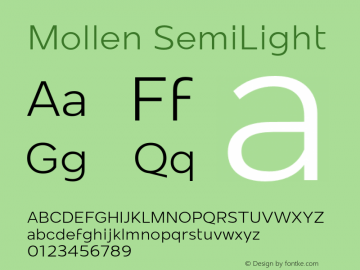Mollen-SemiLight Version 1.000图片样张