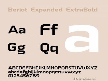 BeriotExpanded-ExtraBold Version 1.000;hotconv 1.0.109;makeotfexe 2.5.65596图片样张