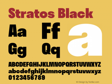 Stratos-Black Version 1.004;PS 1.4;hotconv 1.0.88;makeotf.lib2.5.647800图片样张