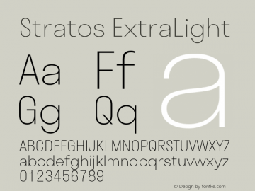 Stratos-ExtraLight Version 1.004;PS 1.4;hotconv 1.0.88;makeotf.lib2.5.647800图片样张