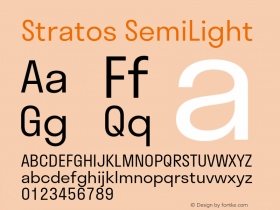Stratos-SemiLight Version 1.004;PS 1.4;hotconv 1.0.88;makeotf.lib2.5.647800图片样张
