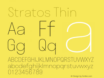 Stratos-Thin Version 1.004;PS 1.4;hotconv 1.0.88;makeotf.lib2.5.647800图片样张