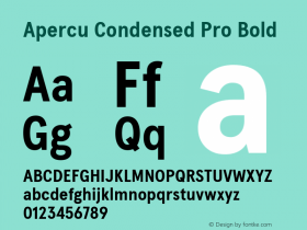 Apercu Condensed Pro Bold Version 1.003图片样张