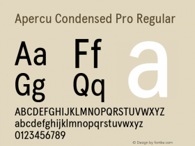 Apercu Condensed Pro Regular Version 1.003图片样张