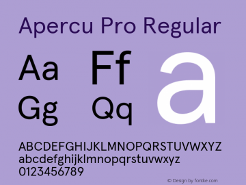 Apercu Pro Regular Version 5.003图片样张