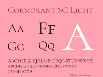 Cormorant SC Light Version 3.614;FEAKit 1.0图片样张