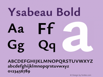 Ysabeau Bold Version 0.022;FEAKit 1.0图片样张