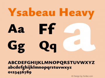 Ysabeau Heavy Version 0.022;FEAKit 1.0图片样张