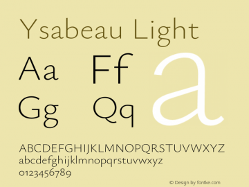 Ysabeau Light Version 0.022;FEAKit 1.0图片样张