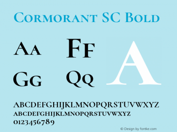 Cormorant SC Bold Version 3.614图片样张