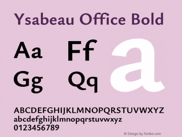 Ysabeau Office Bold Version 0.021图片样张