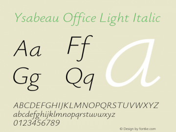 Ysabeau Office Light Italic Version 0.021图片样张