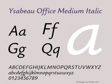 Ysabeau Office Medium Italic Version 0.021图片样张