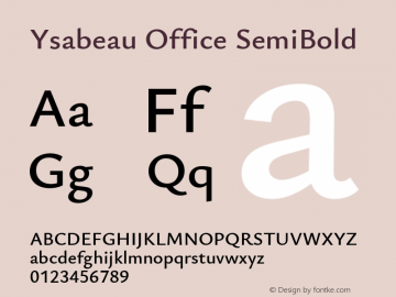 Ysabeau Office SemiBold Version 0.021图片样张