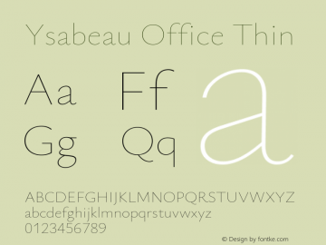 Ysabeau Office Thin Version 0.021图片样张