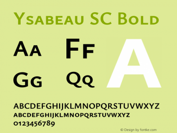 Ysabeau SC Bold Version 0.021图片样张