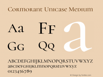 CormorantUnicase-Medium Version 3.614;FEAKit 1.0图片样张
