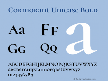 CormorantUnicase-Bold Version 3.614;FEAKit 1.0图片样张