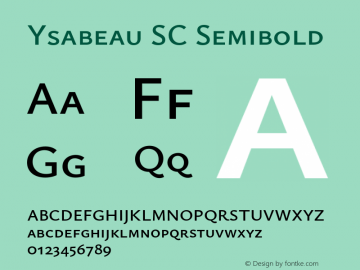 YsabeauSC-Semibold Version 0.014;FEAKit 1.0图片样张