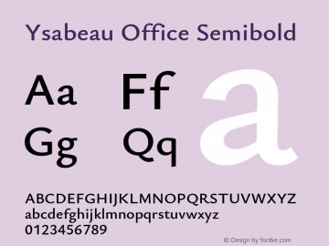 YsabeauOffice-Semibold Version 0.014;FEAKit 1.0图片样张
