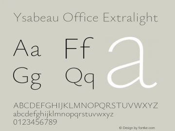 YsabeauOffice-Extralight Version 0.014;FEAKit 1.0图片样张