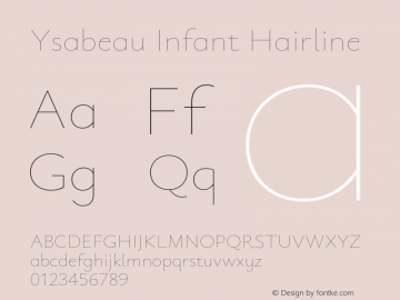 YsabeauInfant-Hairline Version 0.014;FEAKit 1.0图片样张