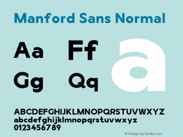 Manford Sans Version 1.007;hotconv 1.0.109;makeotfexe 2.5.65596图片样张