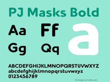 PJ Masks Bold Bold Version 001.010图片样张