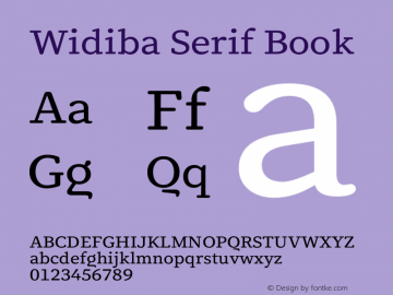 Widiba Serif Version 0.006图片样张