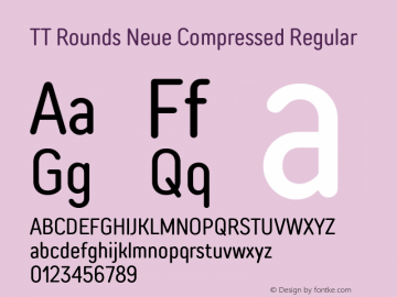 TTRoundsNeue-CompRegular Version 1.000图片样张