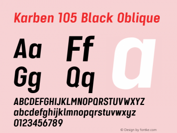 Karben105-BlackOblique Version 4.000 | wf-rip DC20160615图片样张