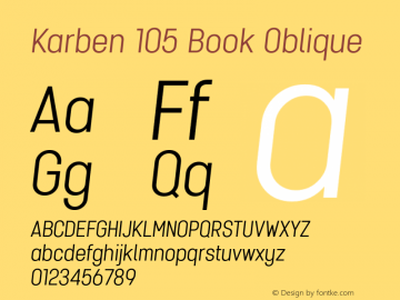 Karben105-BookOblique Version 4.000 | wf-rip DC20160615图片样张