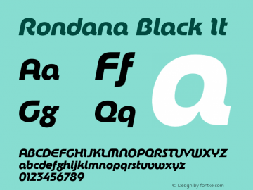 Rondana Black It Version 1.000;hotconv 1.0.109;makeotfexe 2.5.65596图片样张