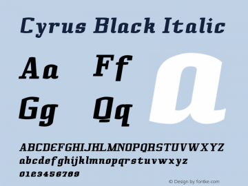 Cyrus-BlackItalic Version 1.100 | B-MOD图片样张