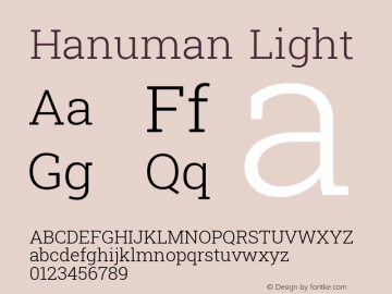 Hanuman Light Version 8.000; ttfautohint (v1.8.3)图片样张