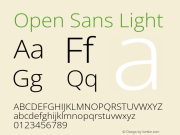 Open Sans Light Version 3.000图片样张