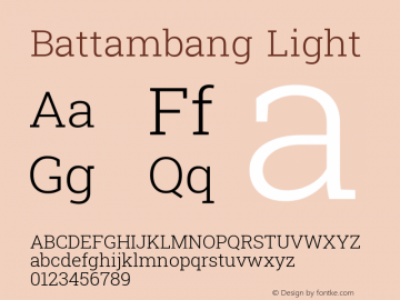 Battambang Light Version 8.000; ttfautohint (v1.8.3)图片样张