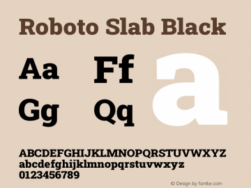 Roboto Slab Black Version 2.001图片样张