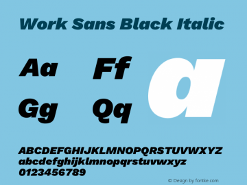 Work Sans Black Italic Version 2.011图片样张