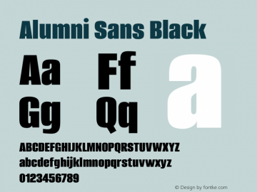 Alumni Sans Black Version 1.015图片样张