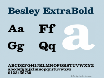 Besley ExtraBold Version 2.001图片样张