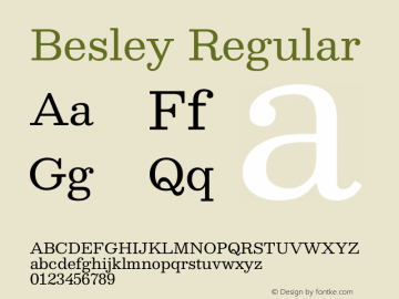 Besley Regular Version 2.001图片样张