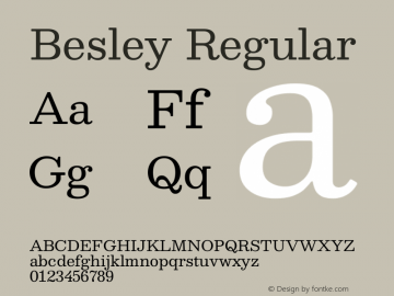 Besley Regular Version 2.001图片样张
