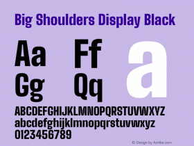 Big Shoulders Display Black Version 2.002图片样张